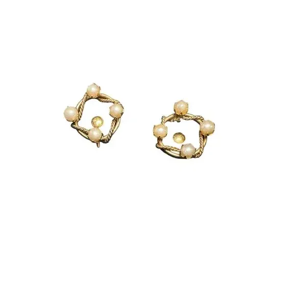 1950's Henry Griffith & Sons 1/20 - 12 K Gold Filled Pearl Screw back Earrings - Picture 12 of 13